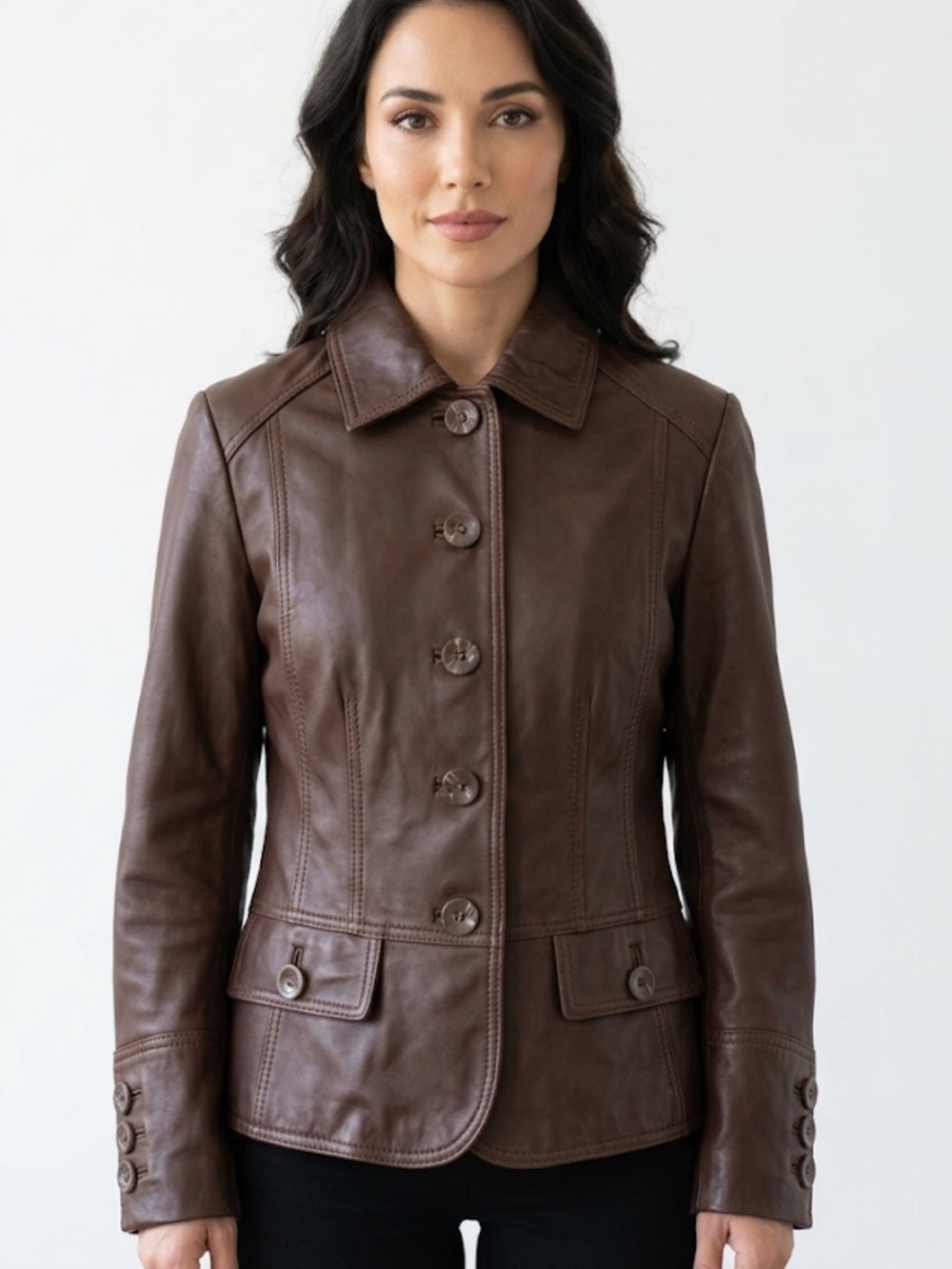 Danier Genuine Leather Jacket – Size Small | Moto Minimalism | Quiet‑Luxury l